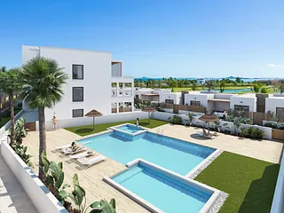 Frontline golf apartments in La Serena Golf, Los Alcazares